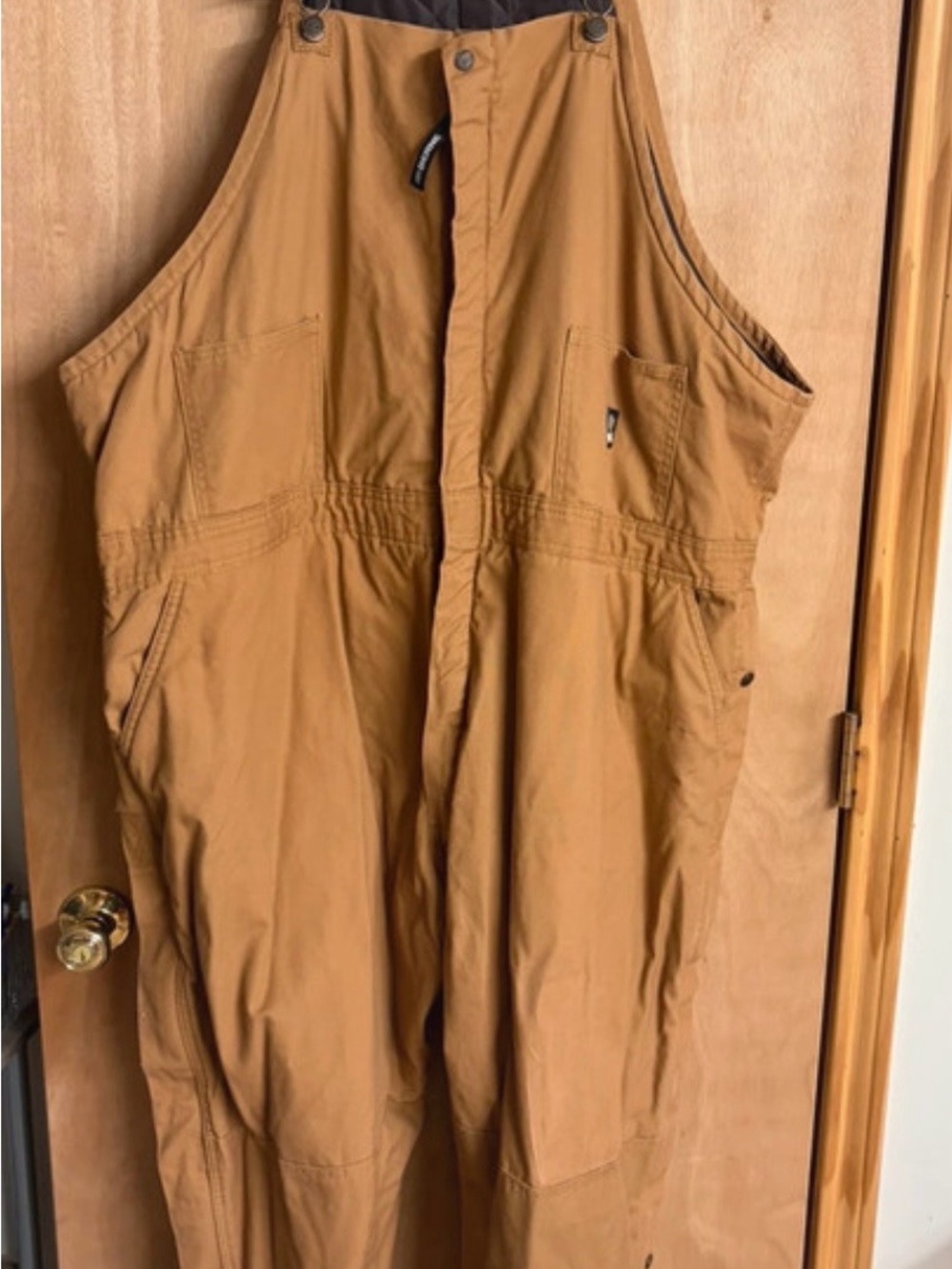 Men’s Tan Insulated Bib Overalls